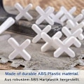 Miniatyrbilde 4 av 5: Fliser, 3 mm tykke, 1000 stk., kryssede fuger for jevn avstand ved flislegging, kryssøkene kan kobles sammen, 1000 x Kryssflis,