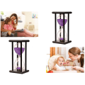 Miniatyrbild 3 av 5: 30 minuters timglas timer sand timer klocka 30 minuter träram sandglas timer heminredning skrivbordsdekoration kökstimer timglas timer purp