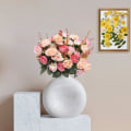 Miniatyrbillede 4 af 5: 2 stk. kunstige roser, simuleringsbuketter, brugt til fest, bryllup, blomsterdekoration, cafedekoration