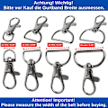 Miniatyrbillede 5 af 5: Drejelig karabinhage, drejekroge med D-ring, parti 24, 16 mm bred, med 360 graders drejelig ring, tasker til tasker, tasker, tasker, tasker, tasker, tasker, tasker, taske