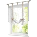 Miniatyrbilde 1 av 3: Brodert romersk løftegardin sølvgrå kort gardin (60*140cm 80G)