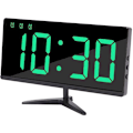Miniatyrbild 1 av 5: Digital väckarklocka, LED-väckarklocka, LED-display med 4 ljusstyrkeinställningar, temperatur, datum, USB-laddningsportar, enkel användning