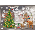 Miniatyrbilde 1 av 5: Julevindu klistremerker DIY reinsdyr juletre klistremer klart glass vegg vinduer juledekorasjon statisk flyttbar gjenbrukbar juledekor