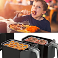 Miniatyrbilde 4 av 5: Dampgitter for airfryer, airfryer-tilbehør, dobbeltlags multifunksjonsgrill kompatibel med rustfritt stål tilbehør AF300EU/AF400