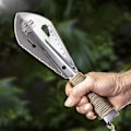 Miniatyrbilde 4 av 4: Hagespade, bærbar metallhagespade, minigravespade i rustfritt stål for hagearbeid, camping, landbruk (svart)