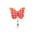 Miniatyrbilde 5 av 5: 4 stk fargerik sommerfugl broderi filt, uttrekkbar klips, badge retractor med uttrekkbar klips, studentgave, uttrekkbar ID-kortholder, badge