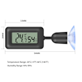 Miniatyrbillede 2 af 5: Digitalt hygrometer termometer, mini termometer temperatur LCD termometer fugtighedsmåler med baggrundsbelysning til krybdyr, vivarium, drivhus, baby