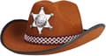 Sheriffhat til børn, brun, one size