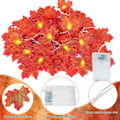 Miniatyrbilde 2 av 5: 3M Maple Leaf Lyskjeder, 20 LED Maple Lyskjeder - Maple Leaves - for Utendørs, Hjem, Jul, Thanksgiving, Dekorasjon