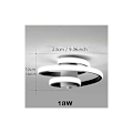 Miniatyrbilde 5 av 5: Moderne LED-taklampe, 18W kreativ design spiralformet taklampe, svart metall taklampe, LED-taklampe for stue soverom kjøkken