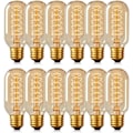 Miniatyrbild 1 av 5: 12 T45 Edison 40W glödlampor 40W Volframlampa Retro Spiral 220V