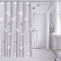 Miniatyrbillede 1 af 5: Bruseforhæng, Bruseforhæng 180x200cm, Maskinvaskbart Polyester Bruseforhæng med Vægtede Bundkant og 12 Kroge, Badeværelse Badeforhæng, G