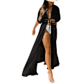 Miniatyrbillede 1 af 4: Kvinde Sommer Cover Up Bikini Maxi Strandkjole, L