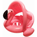 Miniatyrbild 1 av 5: Flamingo Baby Pool Float med Tak, Uppblåsbar Säte Boj Uppblåsbar Barn Pool Spädbarn 6 - 48 Månader Badkar Simbassäng PVC Material (Rosa)