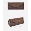 Miniatyrbillede 3 af 5: Grå Linned - Brilleetui til kvinder Designer Hard Case til solbriller og læsebriller - Miljøvenligt linned Brilleetui Trekant Foldbar Myopi Sung