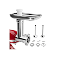 Pikkukuva 1 / 5: Kitchenaid lihamyllyn lisätarvikkeet, Kitchenaid-mylly yleiskoneeseen, 3 jauhatuslevyllä ja 2 täyttötorvella Kitchenaid-yleiskoneeseen