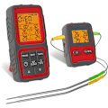 Miniatyrbild 1 av 5: Trådlös digital intelligent köttermometer med två direktavläsande magnetiska mattemperaturmätare, processkontroll via applikation med synkronisering