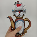 Miniatyrbilde 4 av 4: Hagepynt Hagepynt Tekanne Stil Resin Håndverk Ornament Egnet for Innendørs Kontor Dekorasjon (Tekopp 20cm Rotte 08)