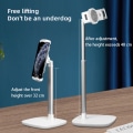 Miniatyrbilde 3 av 5: Løftende, teleskopisk, høydejusterbart skrivebordsstativ med roterende multifunksjonell mobiltelefon og nettbrettstøtte (1 stk)