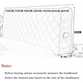 Pikkukuva 4 / 5: 150cm (2) Pääsuoja päänpäällinen tyylikäs sängyn koristelu makuuhuoneen sisustus sängynpääty joustava pölysuoja yhden hengen parivuode king super king