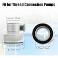 Miniatyrbild 2 av 5: För Intex Pool Adapter ERSÄTTNING POPER POOL POPER POPT PUMP PUMP PIPCTS (2 delar)