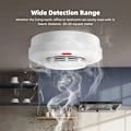 Miniatyrbild 2 av 5: Intelligent WiFi rökdetektor, brandvarnare, automatisk verifiering, Tuya-applikation, 360 graders detektering, fjärrkontroll för hem, husbil, hotell