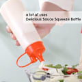 Miniatyrbillede 4 af 5: Krydderiflasker, 5 stk. 473 ml krydderiflaske sauce, sauceflasker distributør, plastik krydderiflasker, sauceflaske, plastikflasker med låg,