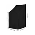 Pikkukuva 5 / 5: Vedenpitävä puutarhatuolin suojus 65cm × 65cm × 80 × 120cm, 210d Oxford -suojus pinottaville tuoleille