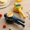 Miniatyrbillede 4 af 5: Manuel citronpresser (gul), håndholdt citronpresser, limejuiceekstraktor, frugtpresser til lime, grapefrugt, appelsin, citron, mere effektiv presser