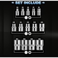 Miniatyrbillede 2 af 5: Torx hun 1/4 \"1/2\" topnøglesæt, Profilers' PROFESE E4, E5, E6, E7, E8, E10, E11, E12, E14, E16, E18, E20, E22, E24 med æske nr.