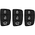 Miniatyrbilde 1 av 4: 3 stk. Bil Erstatningsgummi med Knapper Bilnøkkel 3 Knappers Tastatur