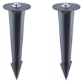 Miniatyrbillede 1 af 5: 2 stk. havesokkel, til havelamper, sort, 26,5 cm, 50 mm Ø