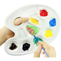 Miniatyrbillede 4 af 5: Hvid - 1 stk. Oval Malingbakke i Plast