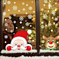 Miniatyrbillede 1 af 5: Julemærkat Julemærkat Julevindue Juledekoration Juledekoration Vægmærkat Mærkat Vinduesglas Væg Juledekoration