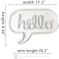 Miniatyrbillede 3 af 4: LED Neon Skilt Hello Natlys USB med Akryl Bagpanel Hjem Fest Bryllup Bar Dekoration Lys