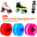 Miniatyrbillede 4 af 5: 4 lysende LED-hjul til rulleskøjter, 5 farver tilgængelige, rulleskøjtetilbehør, lysende skateboardhjul, justerbare hjul til rulleskøjter