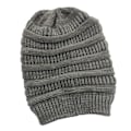 Miniatyrbillede 4 af 5: Dames Vinter Strikket Beanie Hat, Silke Satinforet, Chunky Cap med Blød Stræk Kabelstrikket for Varme og Mode