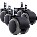 Miniatyrbillede 1 af 5: Sæt med 5 hjul til kontorstol - Dimension: 11 x 48 mm - hjul til skrivebord egnet til hårde gulve - 360 ° rotation