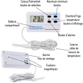 Miniatyrbild 4 av 5: Digital kyl- eller frysskåpstermometer - med alarm - Max min-funktion - 1,2 m kabel