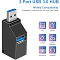 Pikkukuva 3 / 5: (Musta) HUB USB 3.0 - 3 porttia (2 USB 2.0 + USB 3.0), kannettava adapteri, USB-vastaanottoasema, datakeskitin, USB-adapteri PC:lle ja tietokoneelle