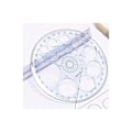 Miniatyrbild 3 av 5: Multifunktionell geometrisk linjal, universallinjal för multifunktionell ritning, mätverktyg för geometrisk ritmodell