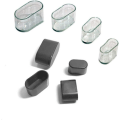 Miniatyrbillede 4 af 5: Stolebenbeskyttere, ovale silikone møbelfodbeskyttere, gulvbeskyttelse mod ridser, 8-24 stk. gennemsigtige/24 stk. 15X30mm