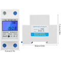 Miniatyrbilde 3 av 5: DDM15SD 5-80A Enkeltfase KWh Elektronisk Energirelé Meter med LCD Bakgrunnsbelysning Digital Skjerm