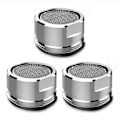 Miniatyrbillede 1 af 4: 3-pakning vandhane filter udskiftning indsats vandhane dyse belufter, 24mm køkken og badeværelse diffuser vandhane udskiftningsdele med pakning