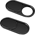 Miniatyrbild 1 av 5: Webcam Slide, 0,6 mm tunn metallisk webbkamera-skydd för MacBook Pro, MacBook Air, iPad Pro, bärbar dator, Mac, PC, iPhone, ASUS, HP, 2-pack svart, skydda din