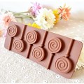 Miniatyrbillede 2 af 2: 2 stk. Silikone Slikkepind Form DIY Silikoneform Runde Chokoladeforme