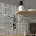 Miniatyrbillede 5 af 5: 3 stk. små hvide kroge hvide vægkroge til håndklæder, nøgler, badekåber, frakker