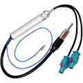 Miniatyrbilde 3 av 5: Bilstereoantenneadapter, dobbel kabel til hannantenneadapter signalforsterker for alle modeller med dobbel Fakra-kontakt