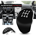 Miniatyrbild 2 av 5: Växelspaksknoppsskydd, för Ford Fiesta Focus 5-växlad ABS Svart Bilväxelspaksknopp Huvudlocksskydd