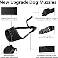 Miniatyrbillede 3 af 5: Hundemundkurv, Blød Nylon Anti-Drop Mundkurv, Luftnet Åndbar Drikkelig Hundemundkurv Med Justerbar Sløjfe XL Sort